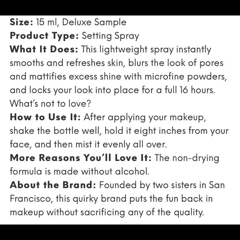 The POREfessional: Super Setter 15ml spray NeW